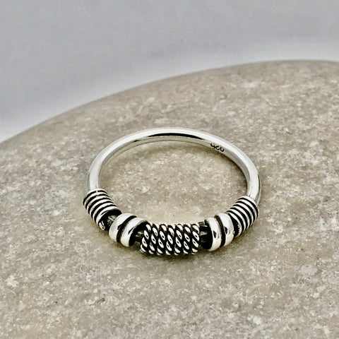 Karen Tribal Spirals Ring