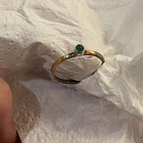 Sterling silver stacker ring with stone