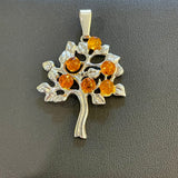 Amber Orange Tree Pendant