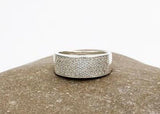 Sterling Silver Diamond Linear Ring