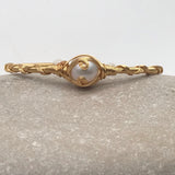 Gold wired 3 Pearl bracelet