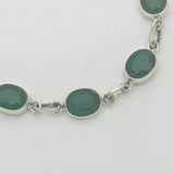 Semi precious emerald stone bracelet