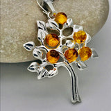 Amber Orange Tree Pendant