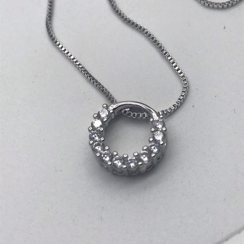 Diamond Circle Necklace