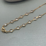 Glasses/mask gold extension chain clear faceted crystals