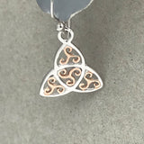 Sterling Silver Trinity Knot Silver Gold Earrings
