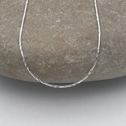 Cut Silver Twist Chain