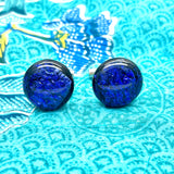 Cufflinks Solid 925 Sterling Silver hand made glass