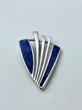 Modern Abstract Lapis Lazuli Pendant