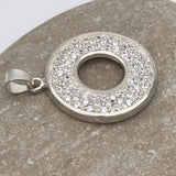 Pave Diamond Circle Pendant