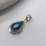 Sterling Silver Mabe Pearl Peacock Teardrop Pendant