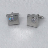 Cufflinks with Simulated Diamond