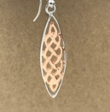 Silver Gold Curved Pointed Drop Earrings
