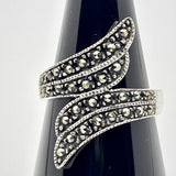 Marcasite Double Bypass Ring