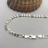 Sterling Silver Thick Figaro Chain Necklace
