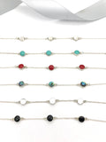 Station Bracelet With Round Stones