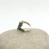 Marcasite Double Bypass Ring
