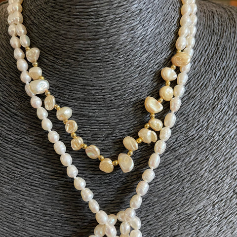 Beautiful Open Ended Pearl Necklace