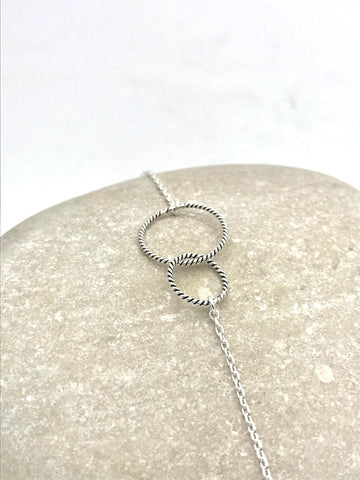 Twisted Interlocking Hoop Bracelet