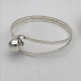 Sterling Silver Ball end split bracelet opening