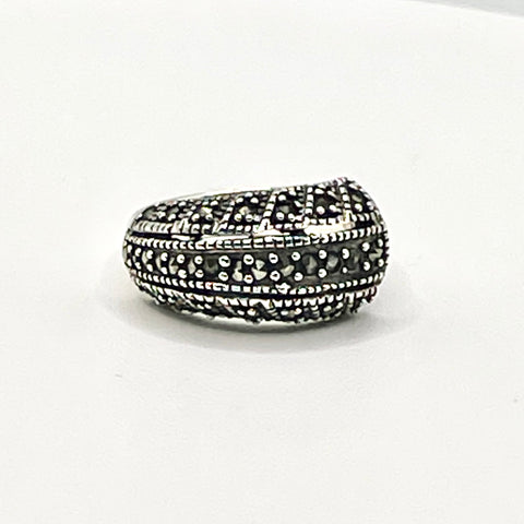 Tapered Marcasite Ring