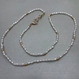 Glasses/mask gold extension chain dainty potato pearl and gold