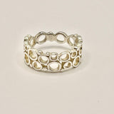 Sterling Silver Band With Holes Ring