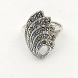 Marcasite Fan Swirl Ring