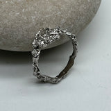 Sterling Silver Abstract sz 7 1/2 Ring