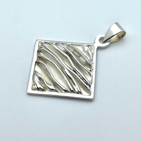 Square Matt Shiny Relief Pendant