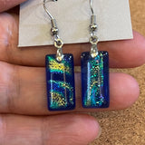 Hand made glass earrings 9mmx19mm