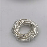 Sterling Silver Russian Wedding Ring Twelve band