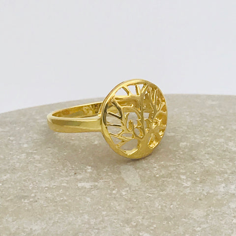 Gold Tree of Life Ring