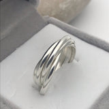 Sterling Silver Russian Wedding Ring Five band