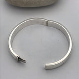 Sterling Silver Flat, Opening Hollow Round Bracelet