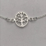 Silver Tree of Life in Oval Bracelet