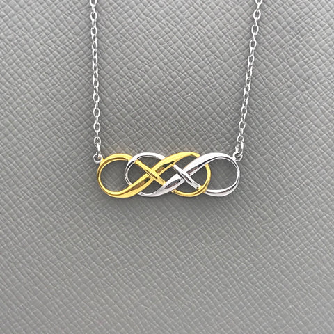 Sterling Silver Friendship Quote Knot Necklace by Philip Jones Jewellery