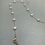Glasses/mask gold extension chain dainty button pearl