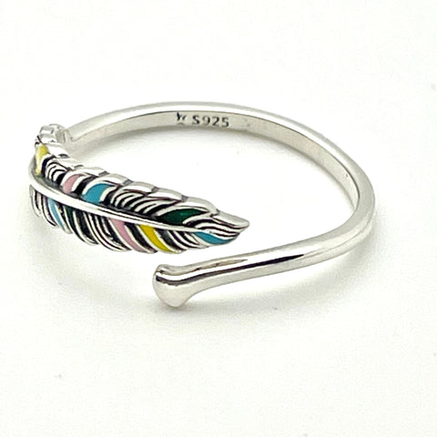 Pastel Feather Ring