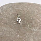 Sterling Silver Mini Open Crossed Charm