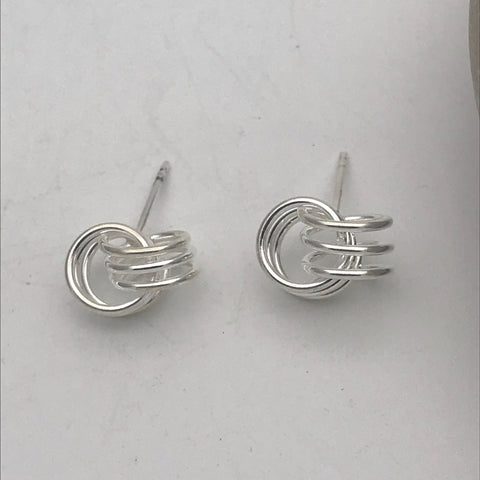 Double Coil Spring Stud Earrings
