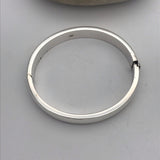 Sterling Silver Flat, Opening Hollow Round Bracelet