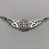 Silver Celtic Knot Circle Necklace