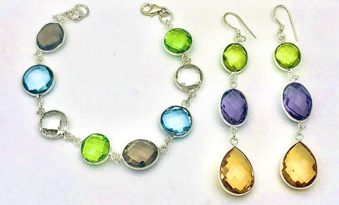 Multi Stone Jewellery Set