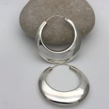 Stunning Crescent Moon Hoop Earrings 50mm