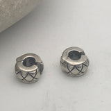 Sterling Silver European Large Hole Bead Pair
