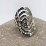 Chunky Six Band Swirl Ring