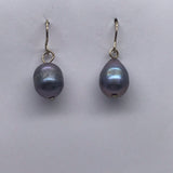 Sterling Silver Freshwater Peacock Pearl Drop Earrings
