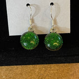 Hand made glass earrings 12mm