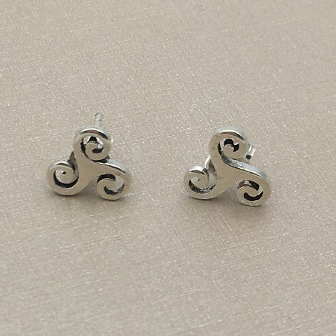 Triple Arm Swirl Earrings